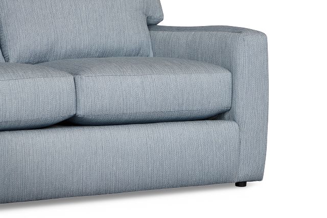Rhodes Light Blue Fabric Left Chaise Sectional