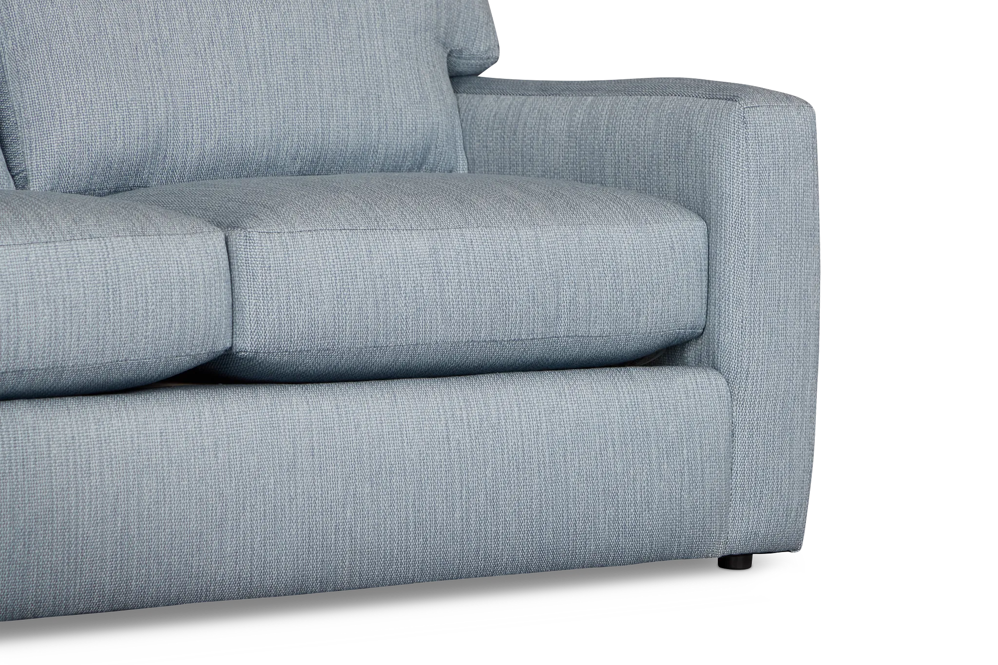 Rhodes Light Blue Fabric Left Chaise Sectional