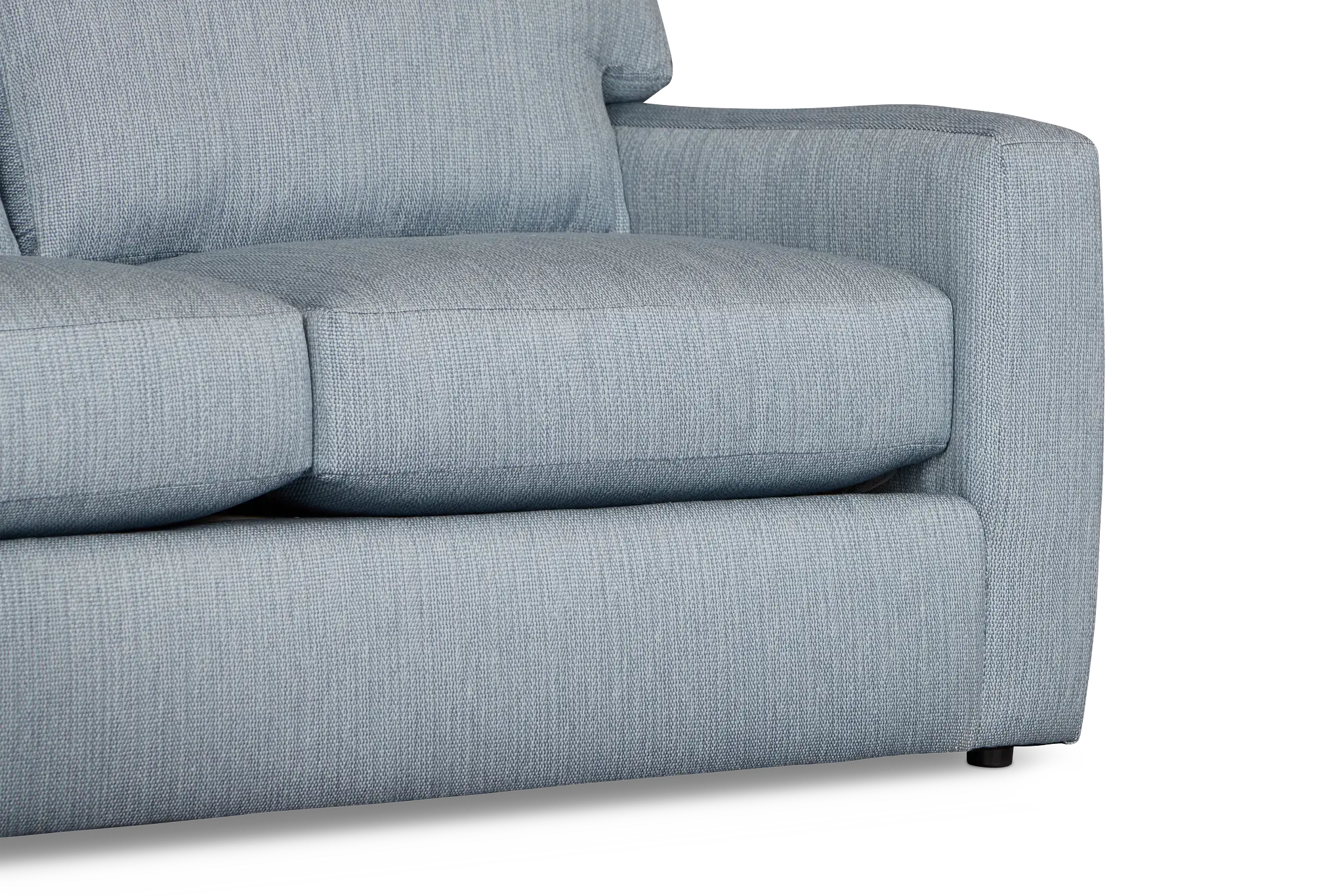 Rhodes Light Blue Fabric Left Chaise Sectional Rhodes Light Blue Fabric Left Chaise Sectional
