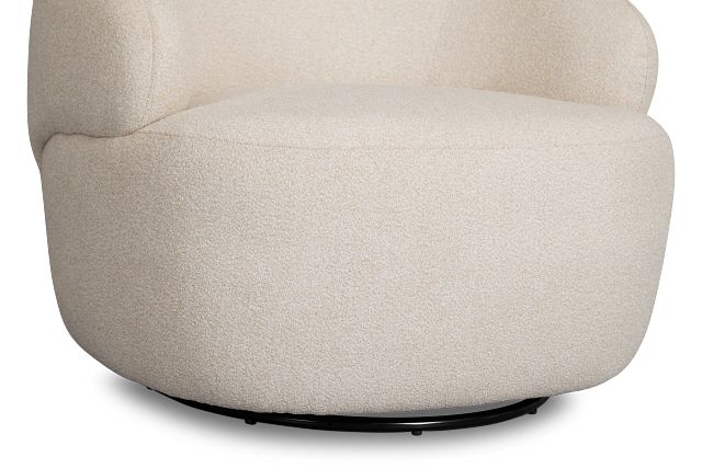 Catalina Beige Fabric Swivel Chair
