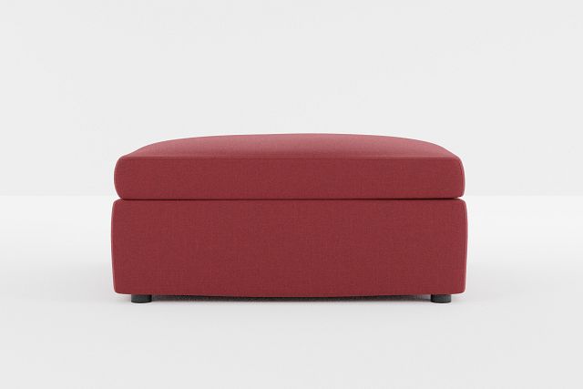 Destin Haven Red Fabric Cocktail Ottoman