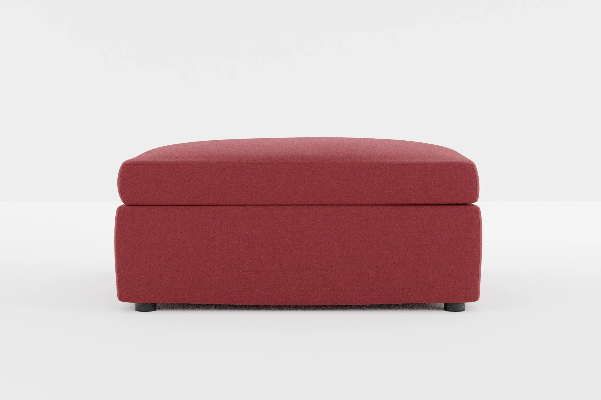 Destin Haven Red Fabric Cocktail Ottoman