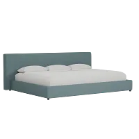 Grayton Sutton Blue 44" Upholstered Platform Bed