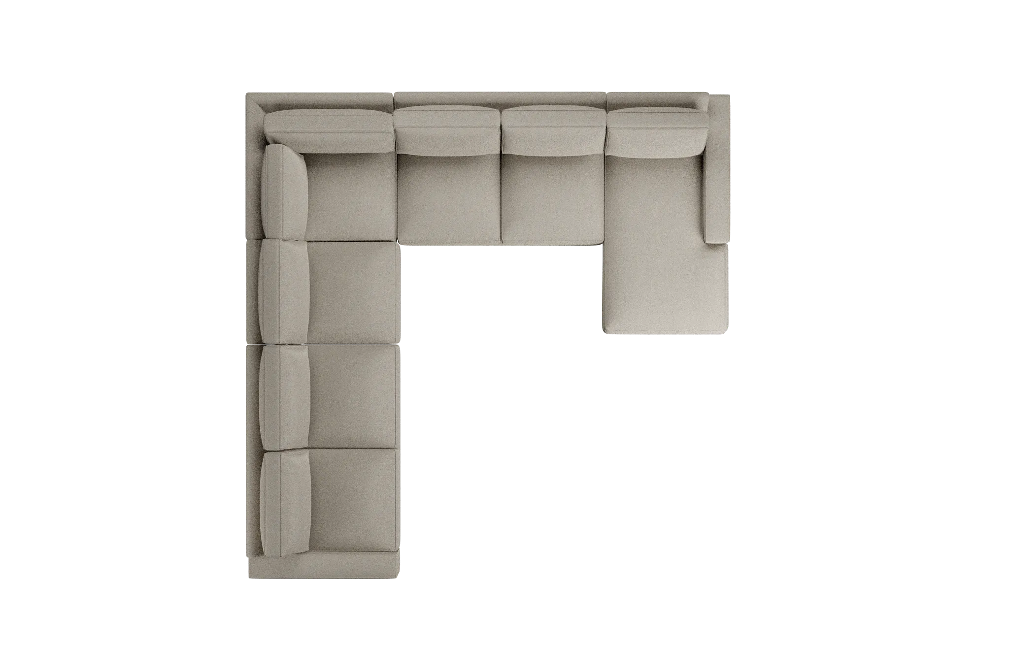 Edgewater Peyton Beige Large Right Chaise Sectional