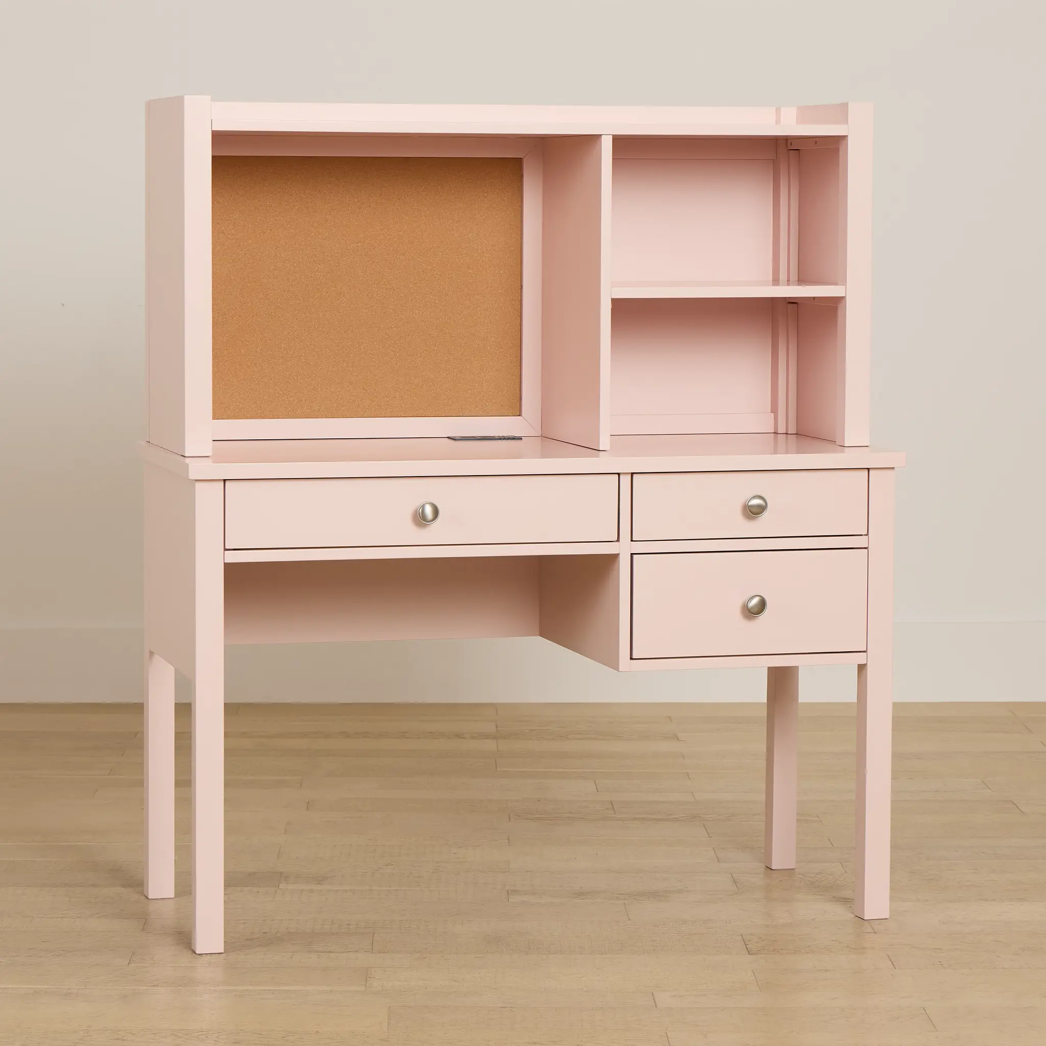 Charleston Pink 3-drawer Desk & Hutch Charleston Pink 3-drawer Desk & Hutch