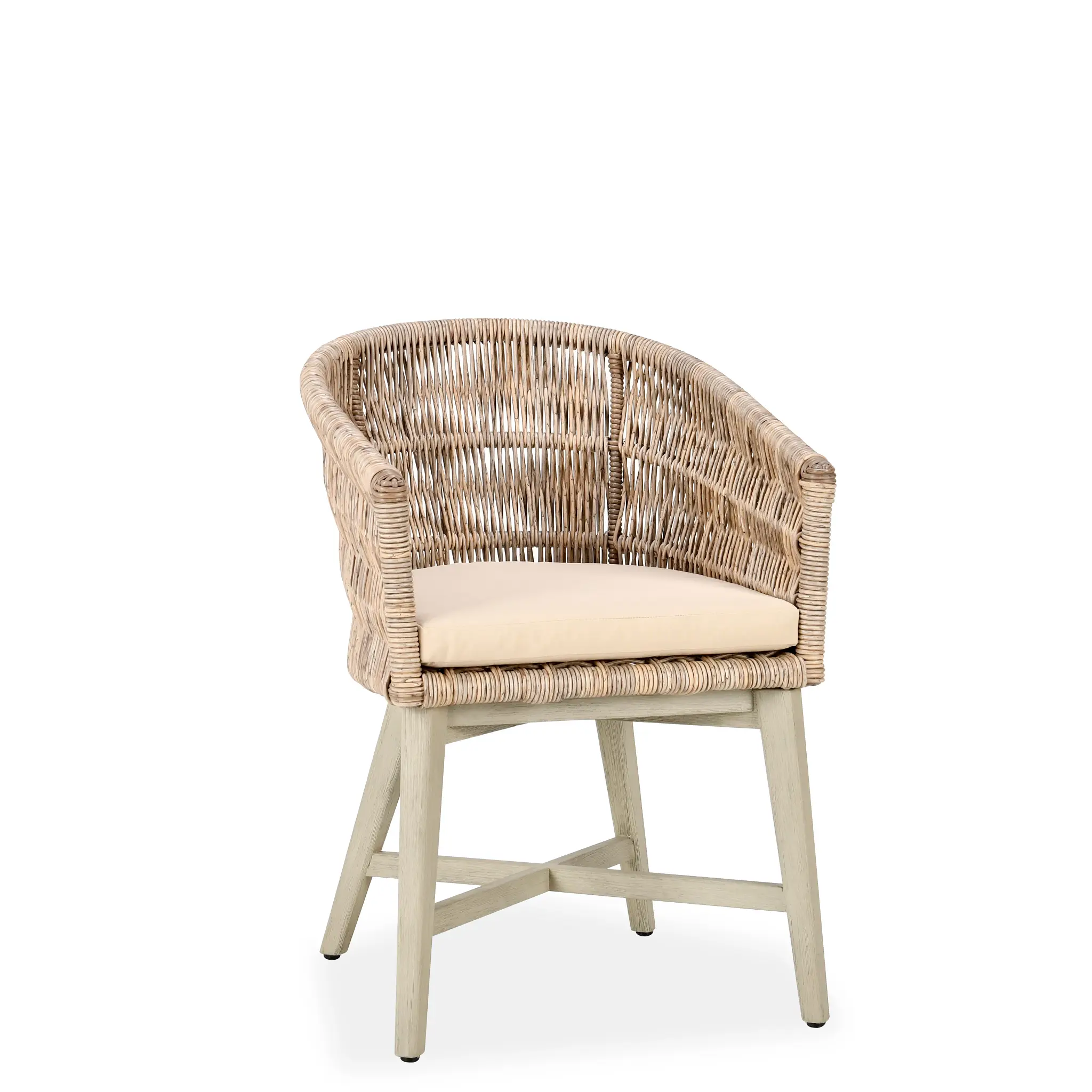 Trees Light Tone Woven Cushioned Arm Chair Trees Light Tone Woven Cushioned Arm Chair