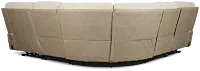 Travis Light Beige Fabric Small Two-arm Power Reclining Sectional