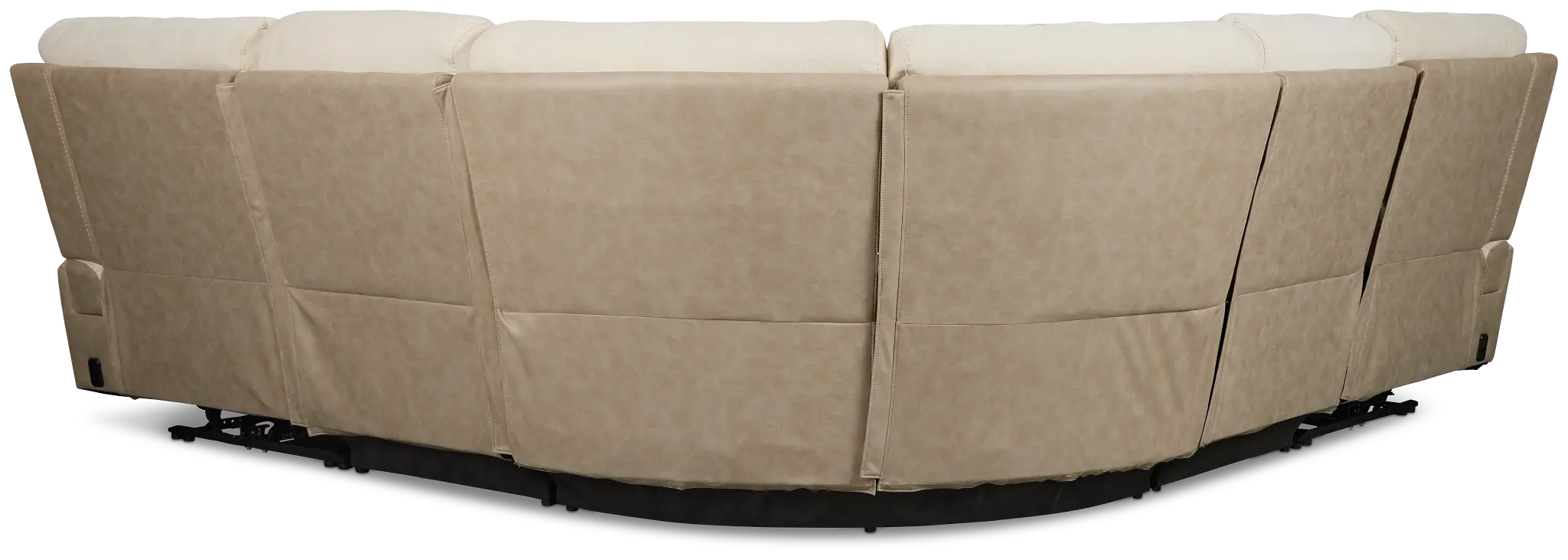 Travis Light Beige Fabric Small Two-arm Power Reclining Sectional Travis Light Beige Fabric Small Two-arm Power Reclining Sectional