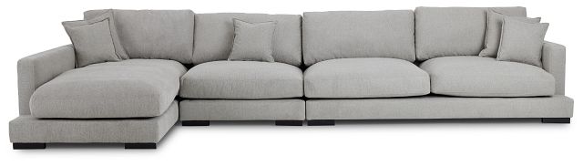 Emery Gray Fabric Small Left Chaise Sectional (2)