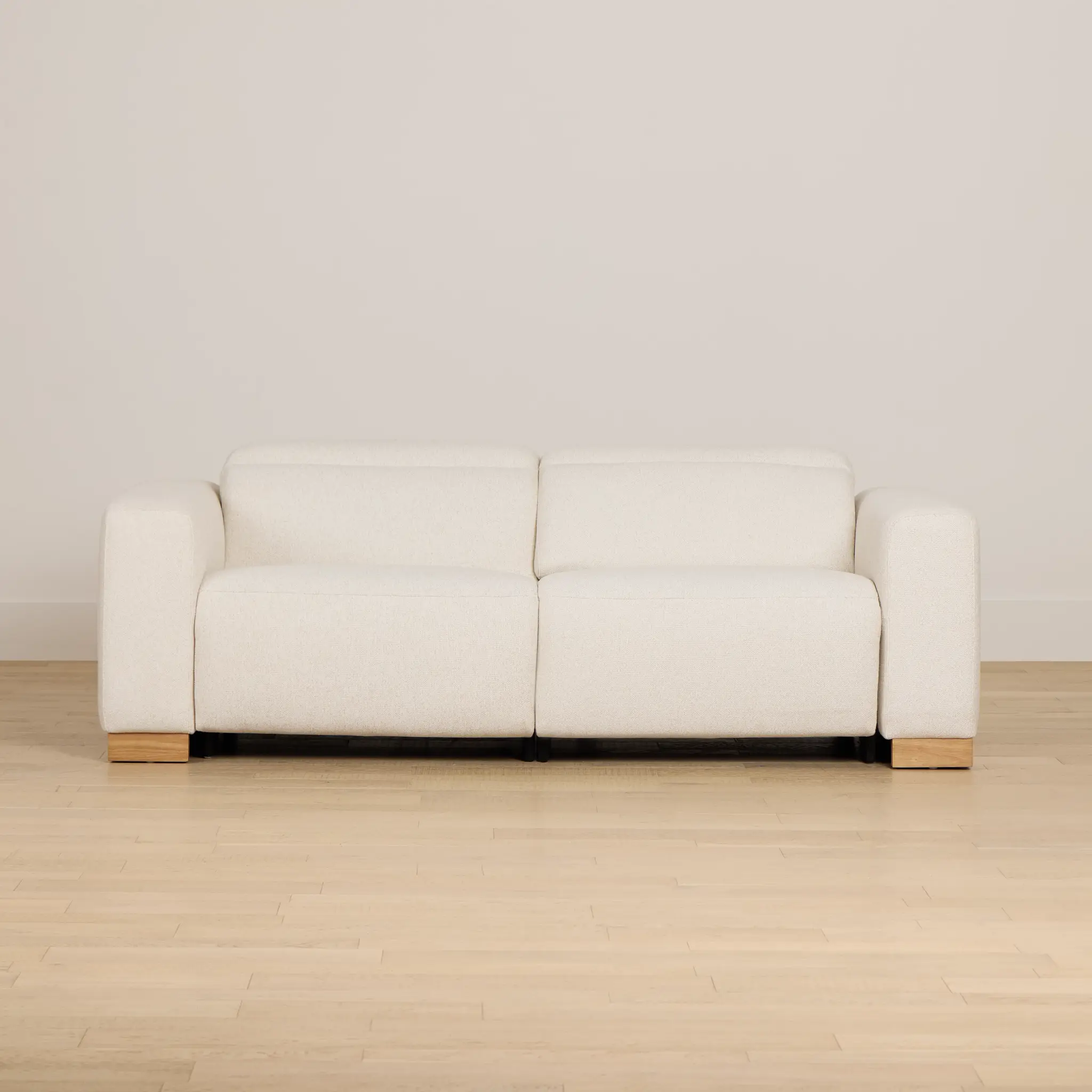 Leona Light Beige Fabric 2-piece Modular Power Loveseat Leona Light Beige Fabric 2-piece Modular Power Loveseat