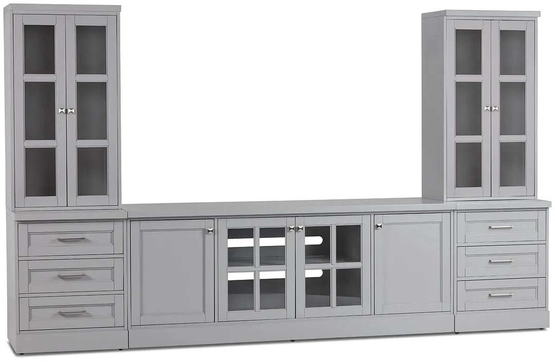 Newport Gray Medium Drawer Entertainment Wall