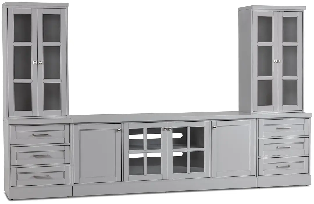 Newport Gray Medium Drawer Entertainment Wall Newport Gray Medium Drawer Entertainment Wall