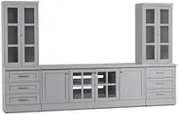 Newport Gray Medium Drawer Entertainment Wall