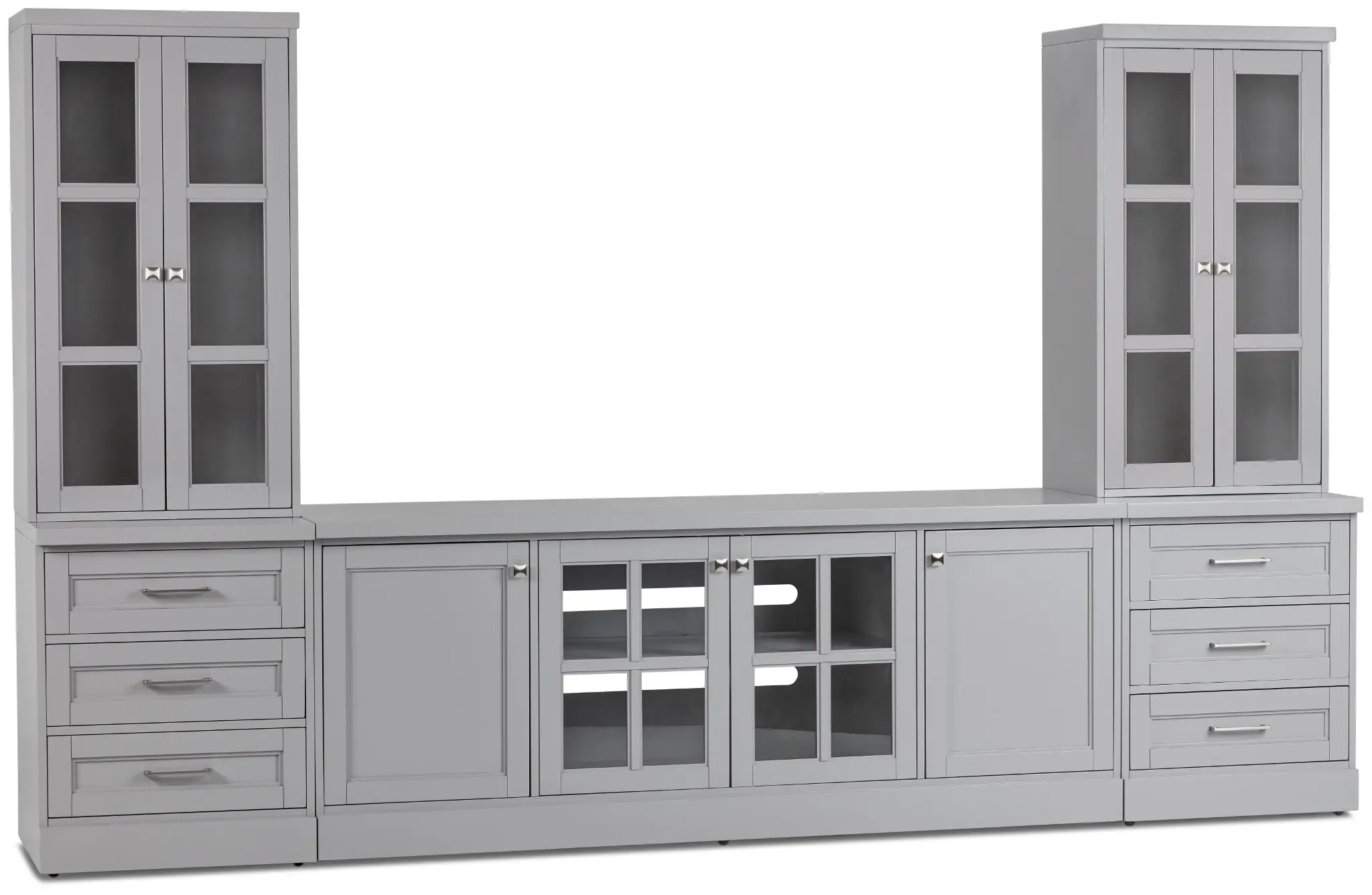 Newport Gray Medium Drawer Entertainment Wall Newport Gray Medium Drawer Entertainment Wall