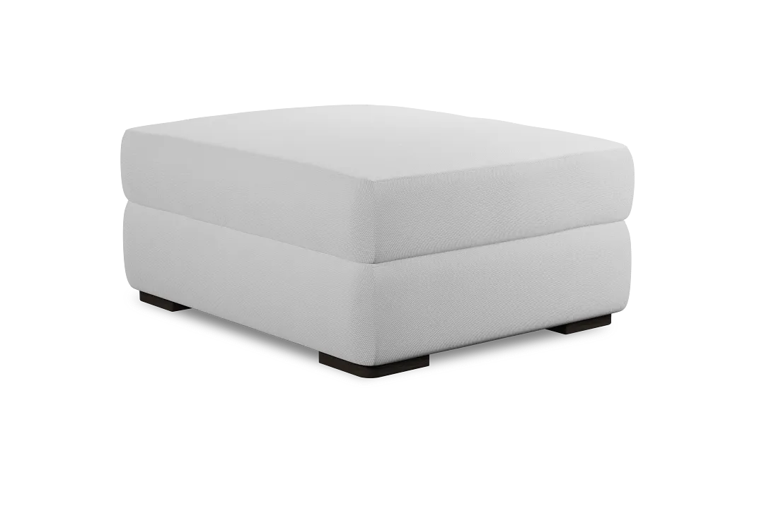 Edgewater Peyton White Ottoman