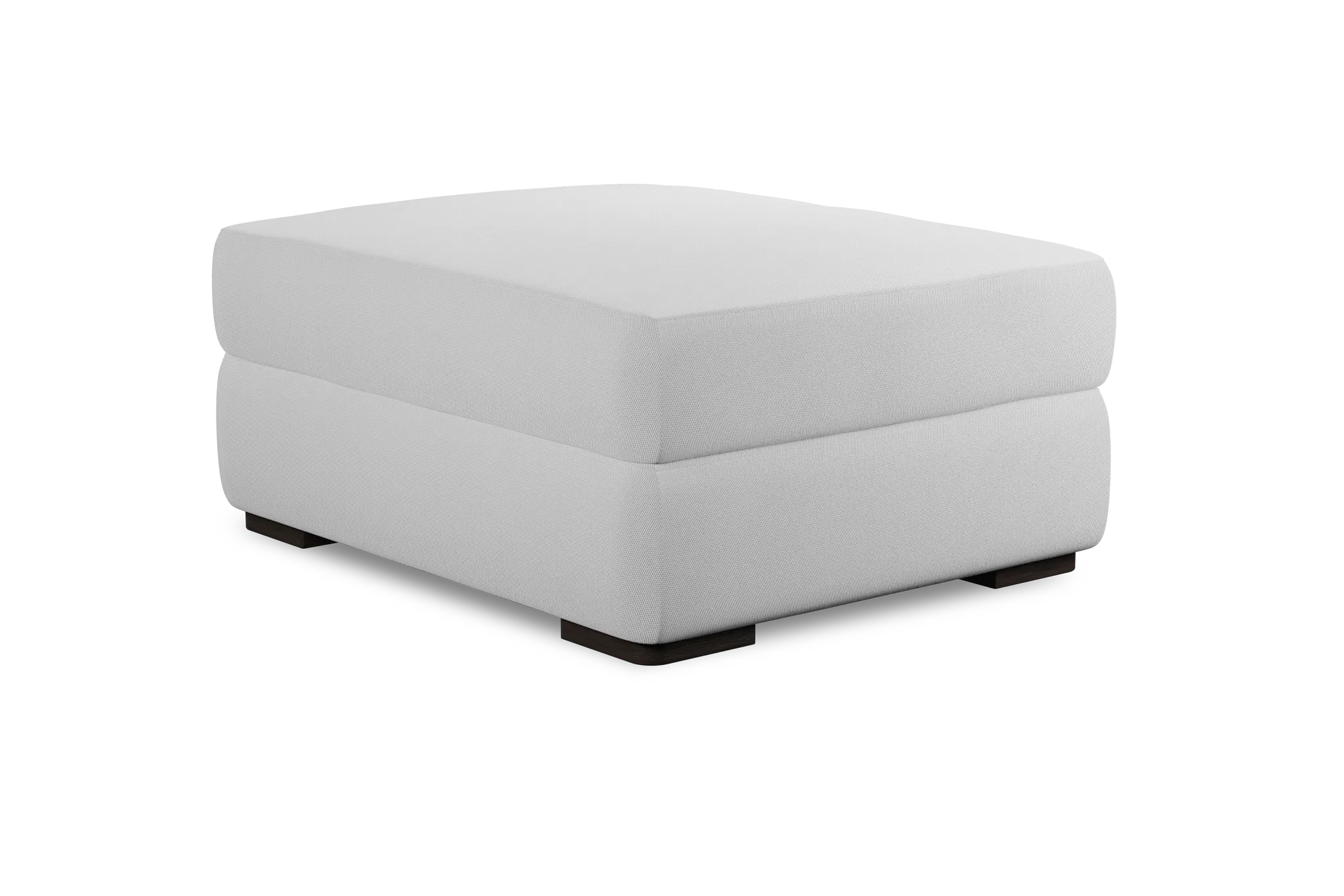 Edgewater Peyton White Ottoman