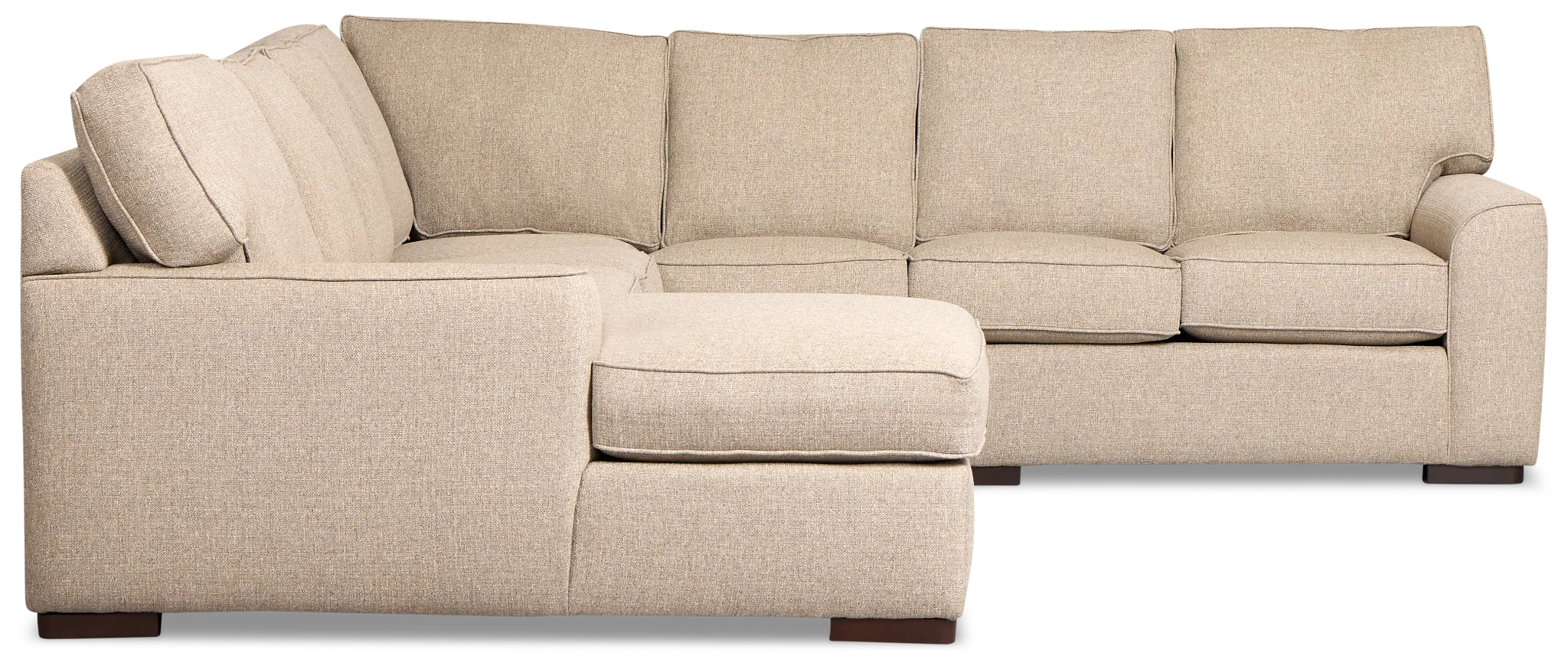 Sinclair Brown Fabric Large Left Chaise Sectional