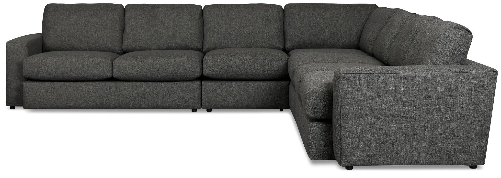 Brantley Dark Gray Fabric Large Two-arm Sectional Brantley Dark Gray Fabric Large Two-arm Sectional