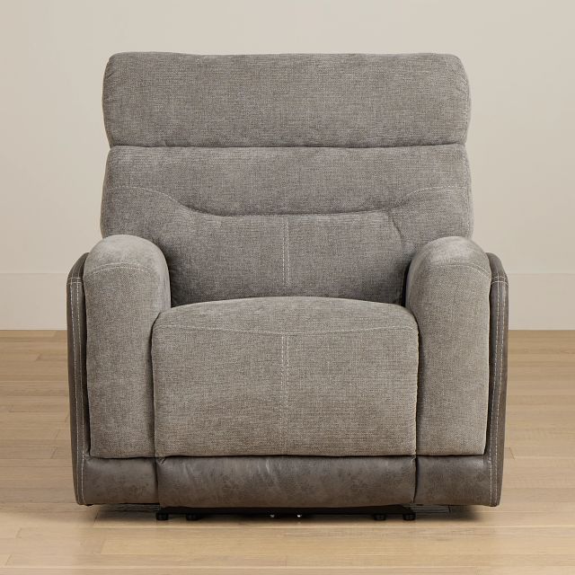 Travis Gray Fabric Power Recliner