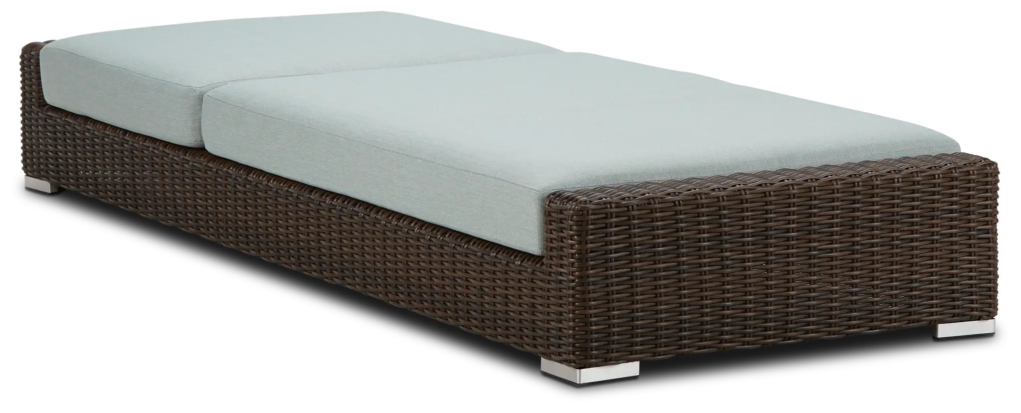 Southport Teal Woven Cushioned Chaise Southport Teal Woven Cushioned Chaise