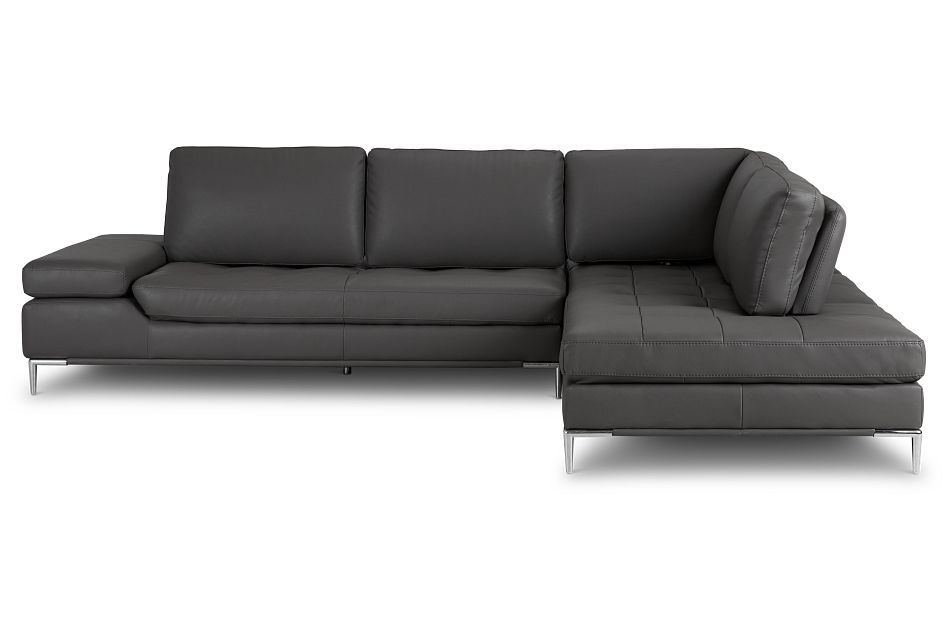 Camden Dark Gray Micro Right Chaise Sectional