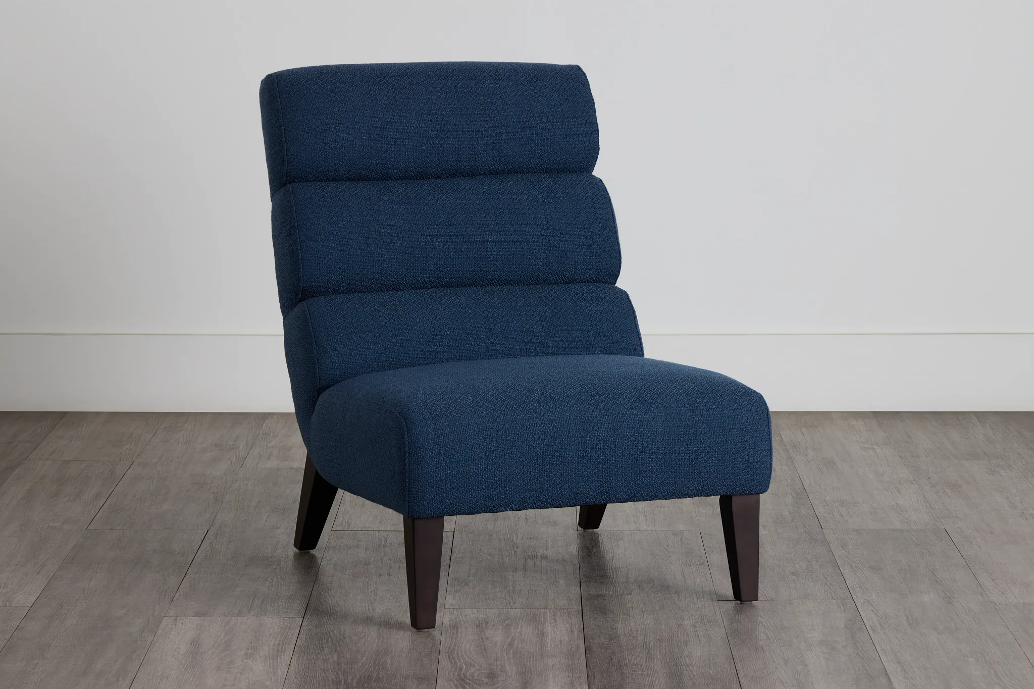 Emily Dark Blue Fabric Accent Chair