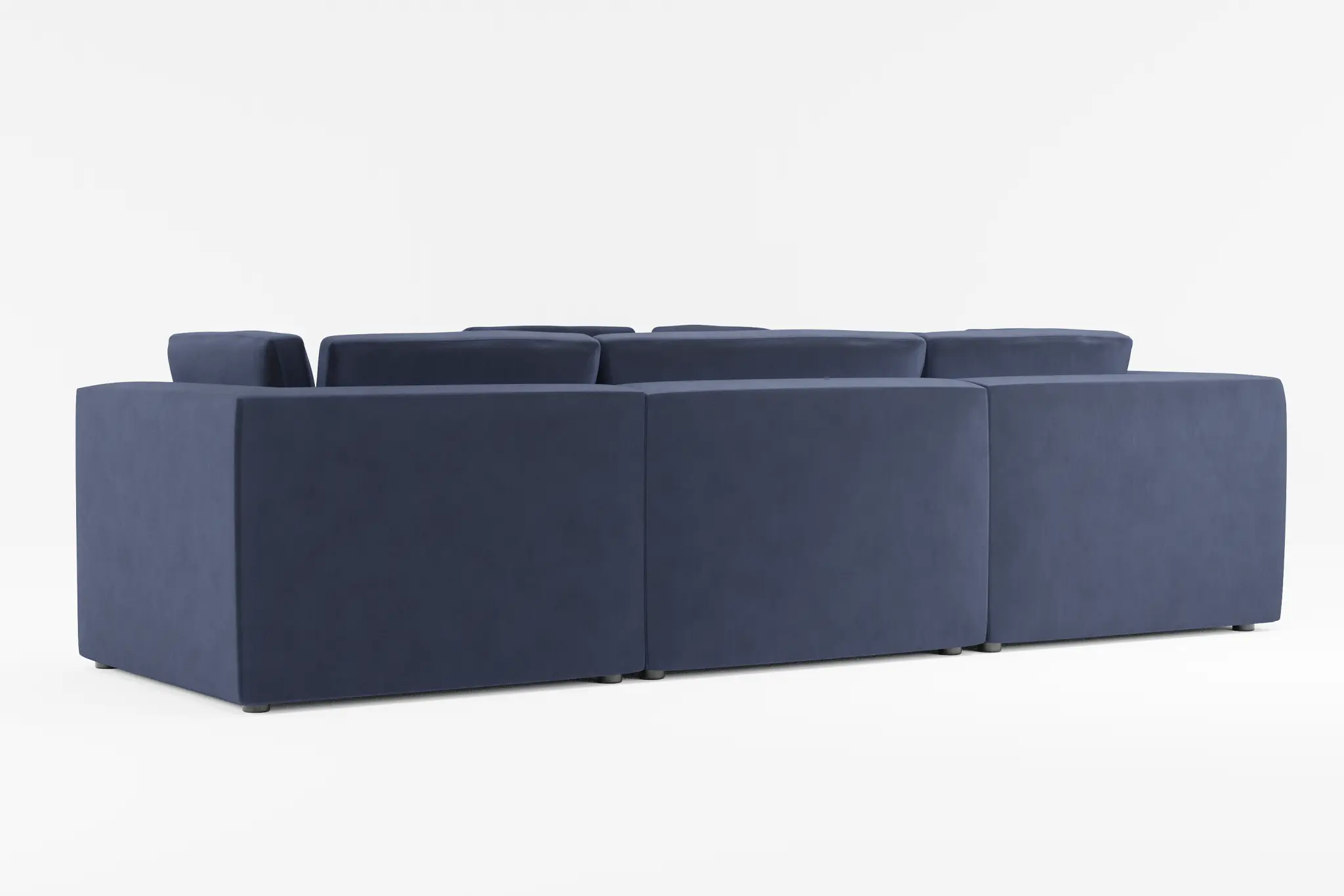 Destin Joya Dark Blue Velvet 5-piece Modular Sectional Destin Joya Dark Blue Velvet 5-piece Modular Sectional
