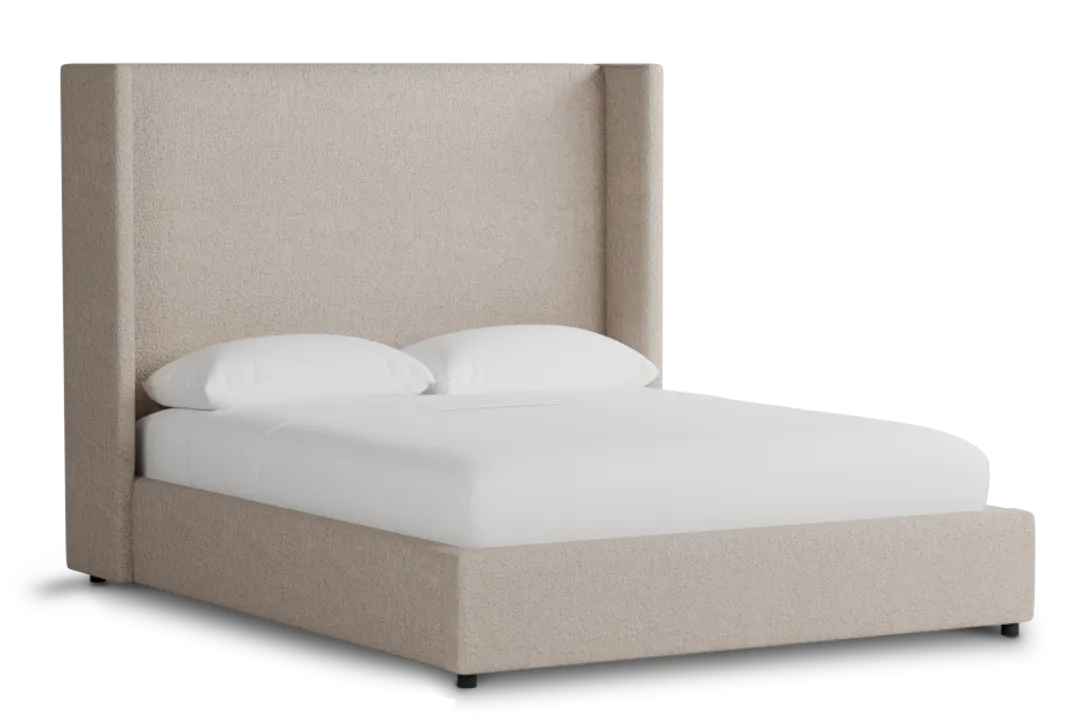 Captiva Elite Taupe 60" Upholstered Shelter Bed