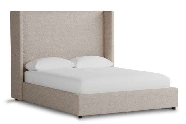 Captiva Elite Taupe 60" Upholstered Shelter Bed
