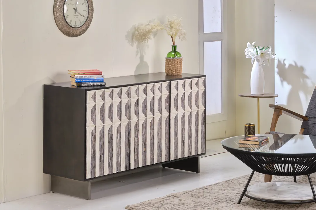 Steph Gray 3 Door Cabinet