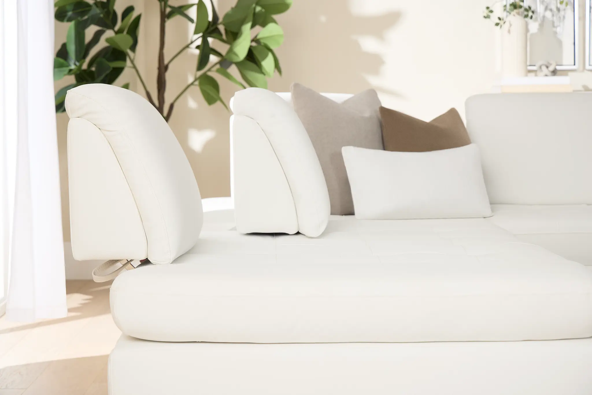 Eden White Micro Medium Right Chaise Sleeper Sectional Eden White Micro Medium Right Chaise Sleeper Sectional