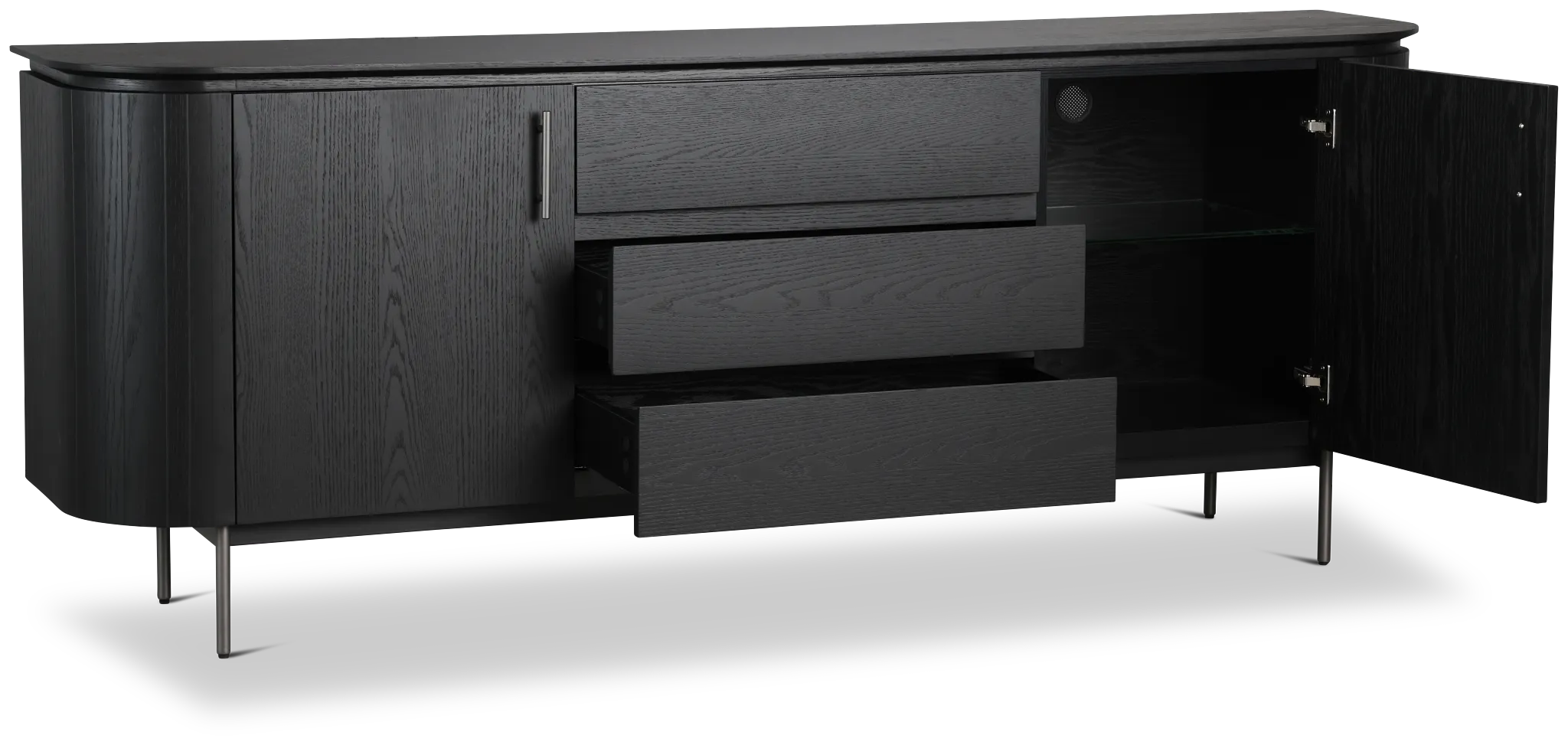 Nomad Black Round Buffet