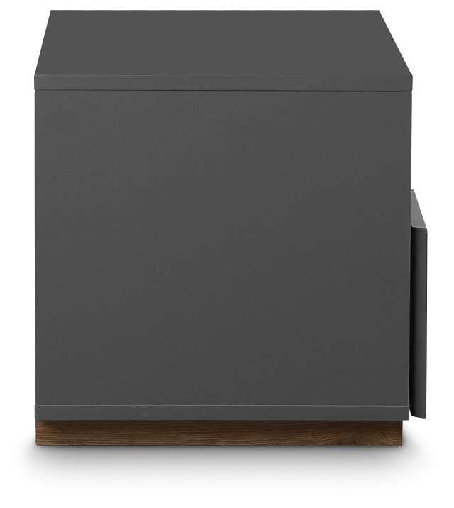 Brasilia Gray 1-drawer Nightstand