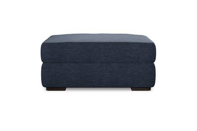 Edgewater Elevation Dark Blue Ottoman