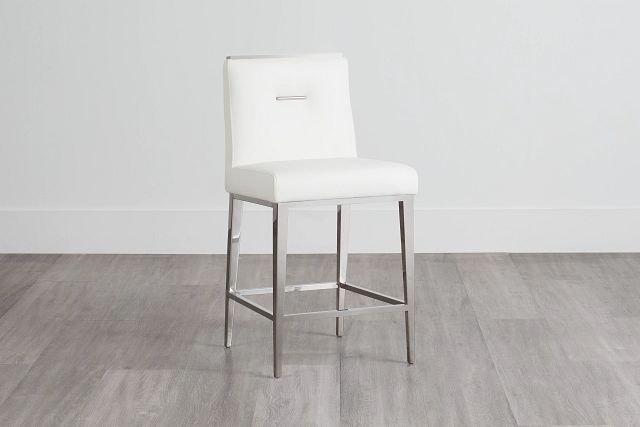 Alameda White Uph 24" Barstool