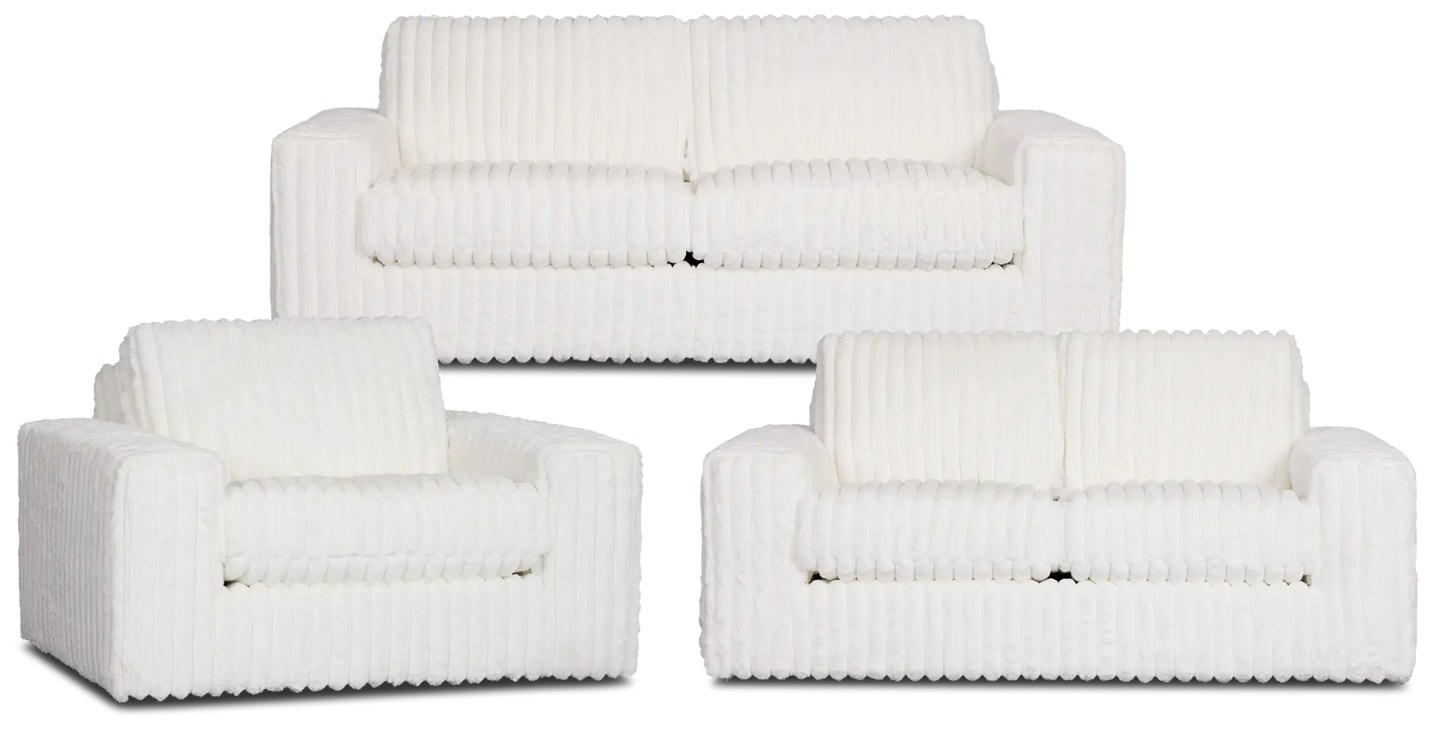 Teddy White Fabric Living Room Teddy White Fabric Living Room