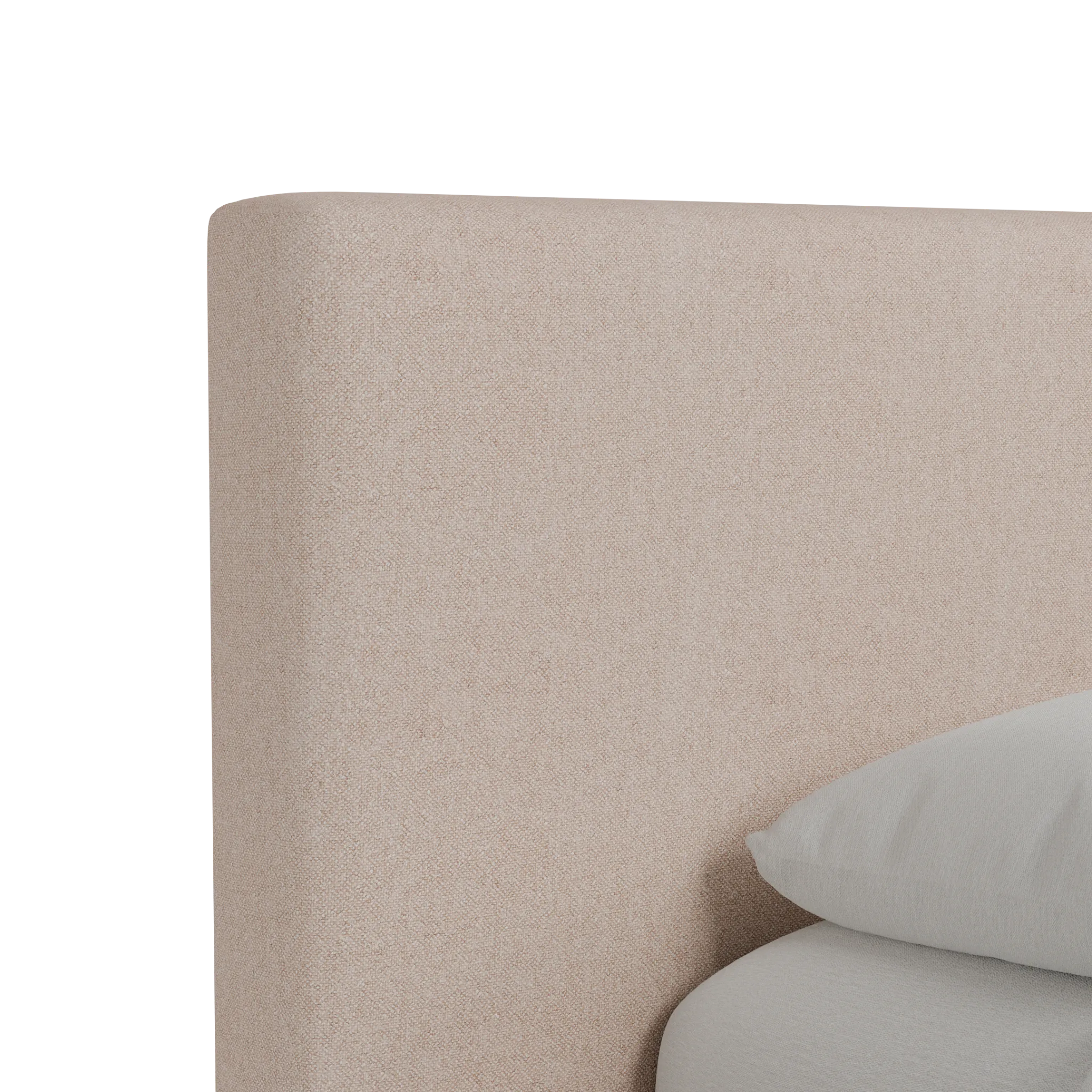 Grayton Elite Light Taupe 44" Upholstered Platform Bed