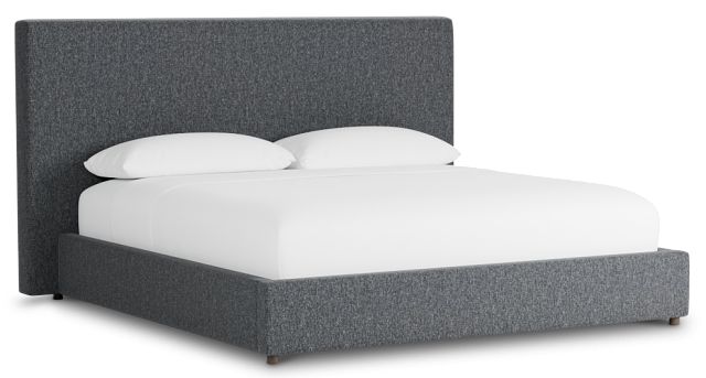Grayton Delray Dark Gray 54" Upholstered Platform Bed