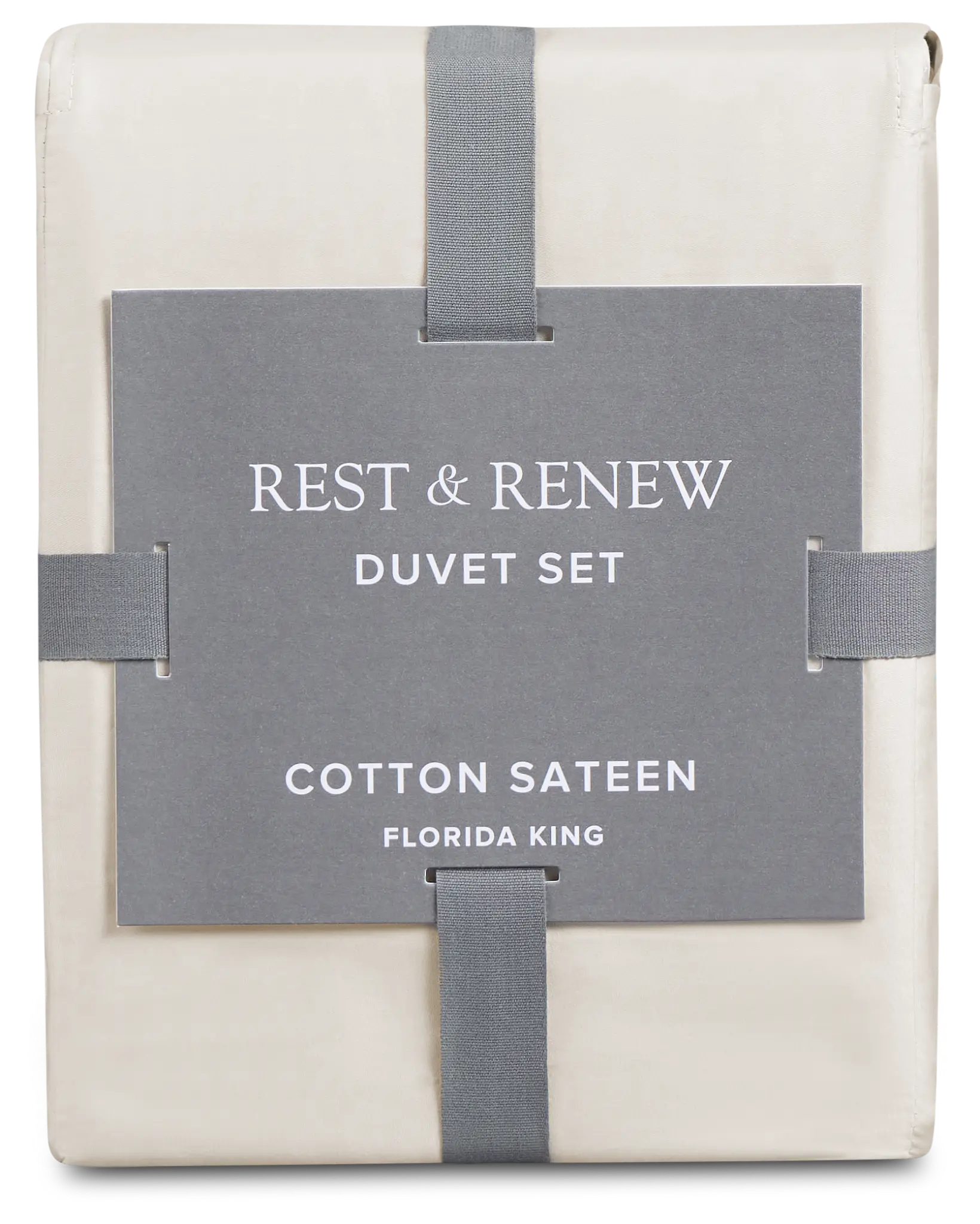 Rest & Renew Cotton Sateen Beige 300 Thread Duvet Set Rest & Renew Cotton Sateen Beige 300 Thread Duvet Set
