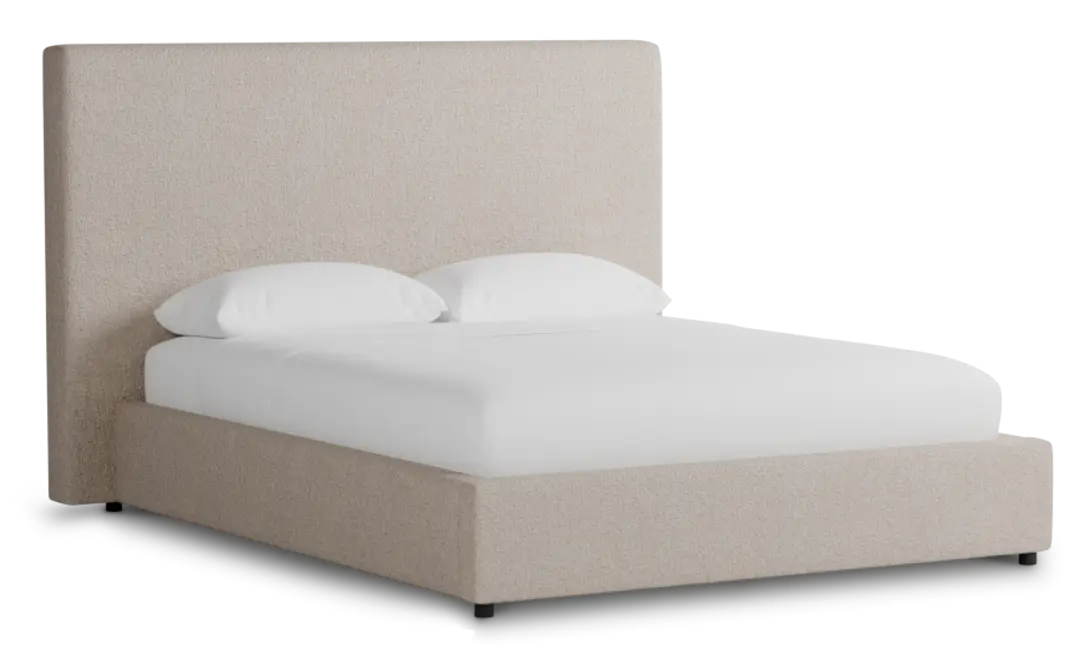 Grayton Elite Taupe 54" Upholstered Platform Bed Grayton Elite Taupe 54" Upholstered Platform Bed