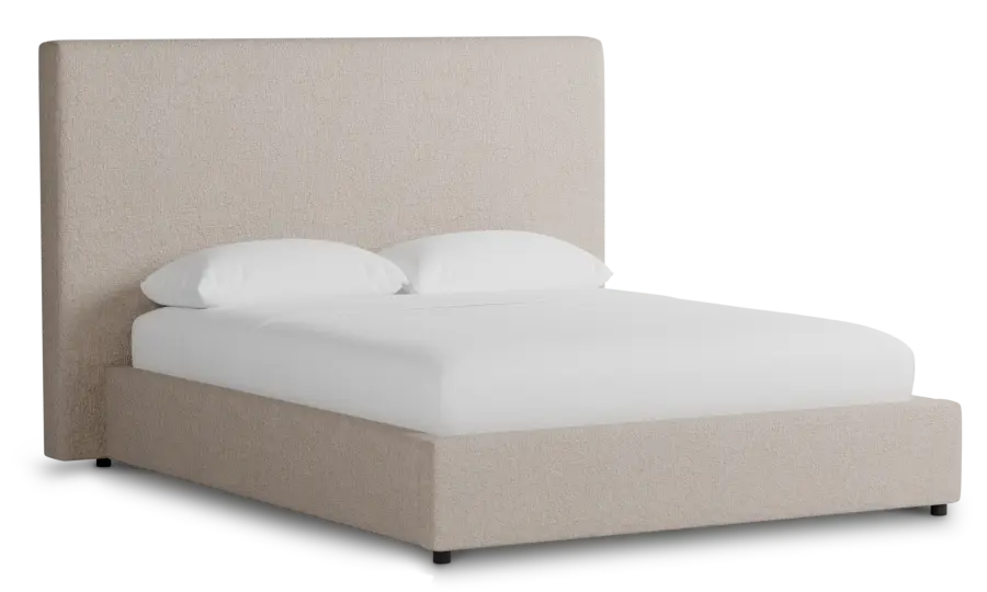 Grayton Elite Taupe 54" Upholstered Platform Bed Grayton Elite Taupe 54" Upholstered Platform Bed