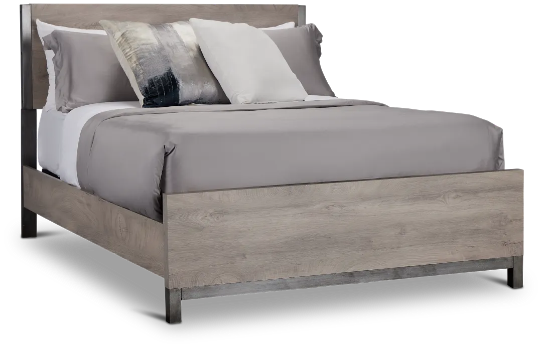 Evanston Gray Panel Bed