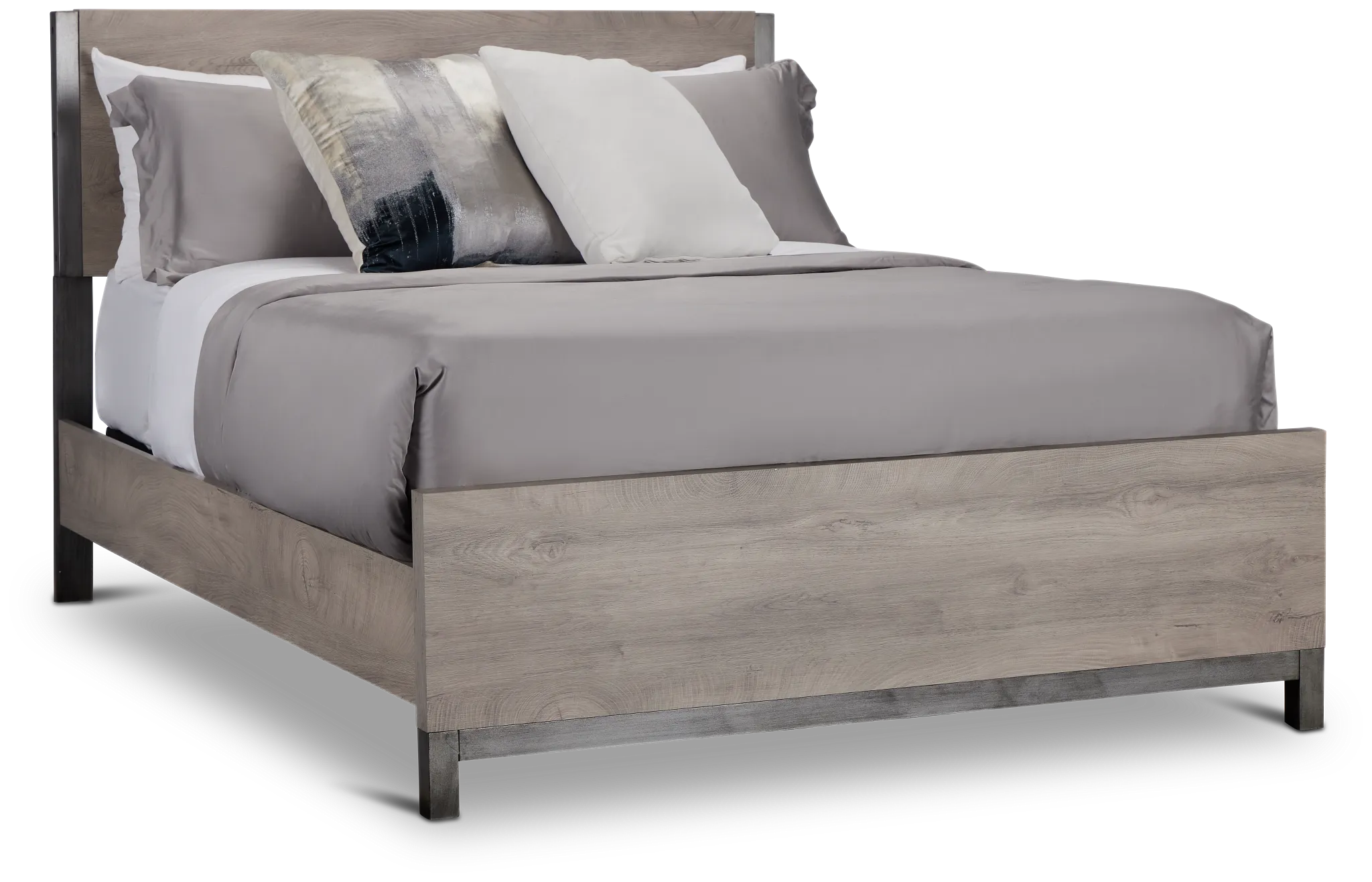Evanston Gray Panel Bed
