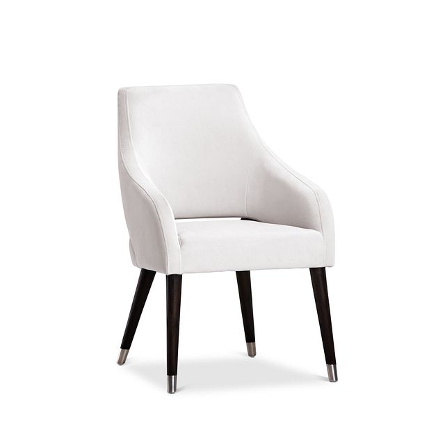 Naveen Pewter Velvet Upholstered Arm Chair
