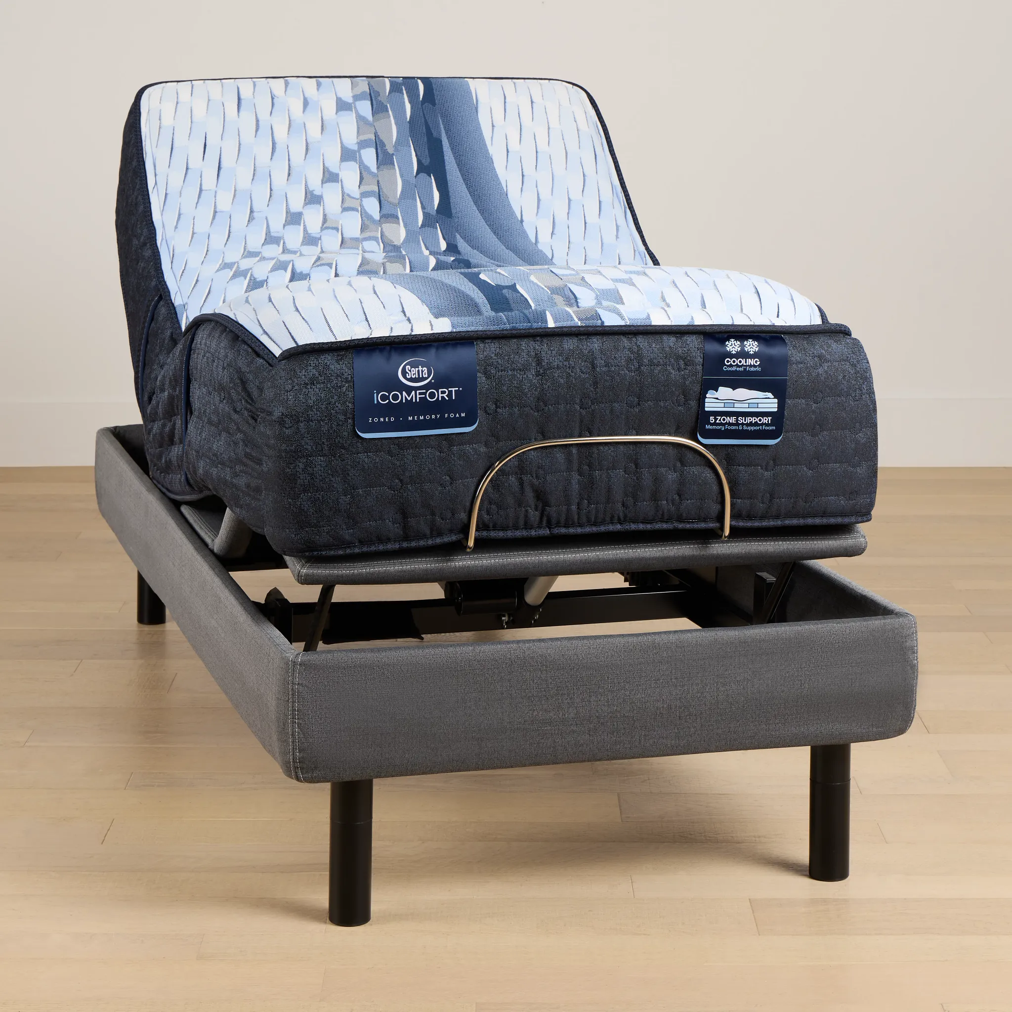 Serta Icomfort Iona Medium Motion Perfect 4 Adjustable Base Set