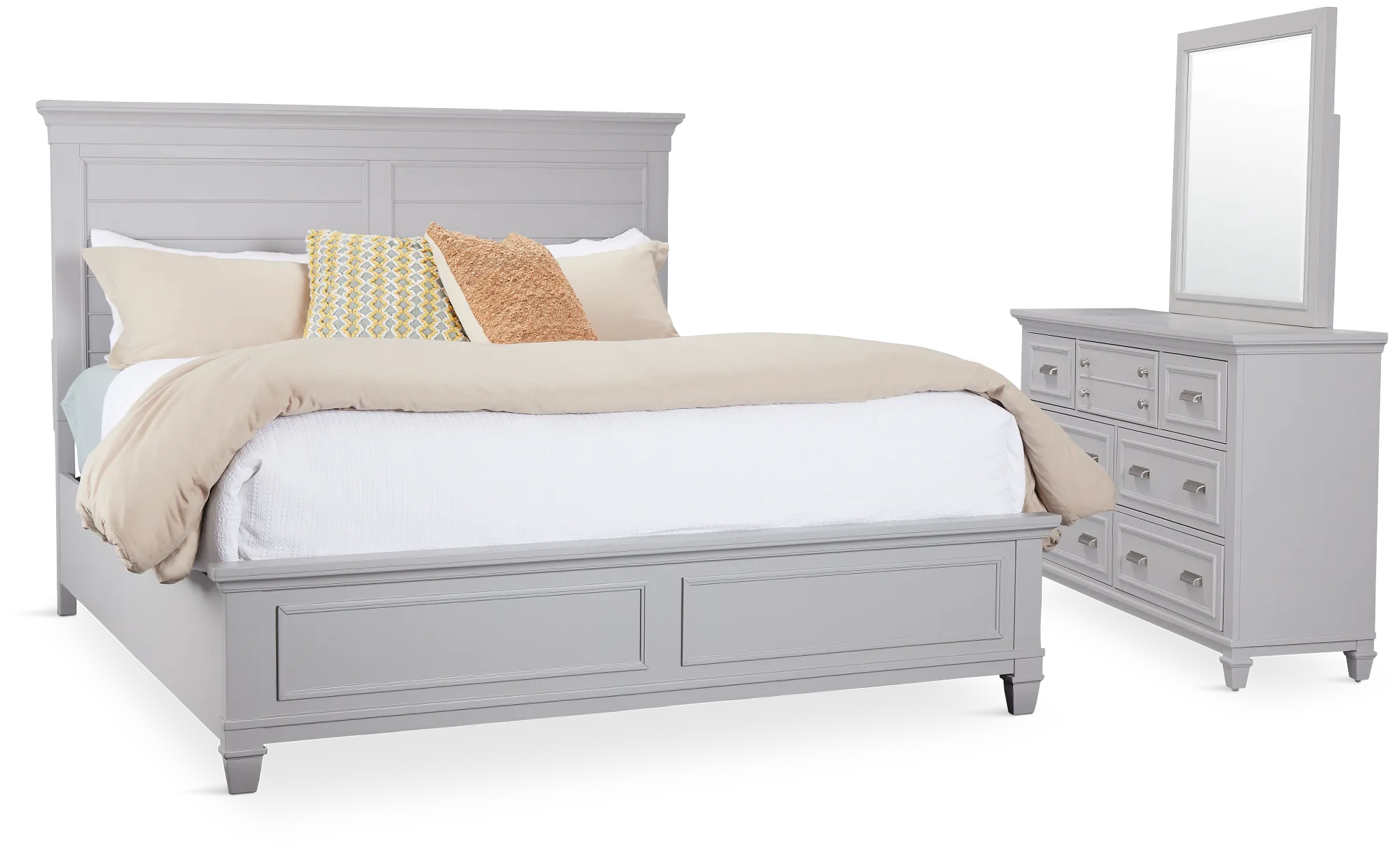 Cape Cod Gray Panel Bedroom