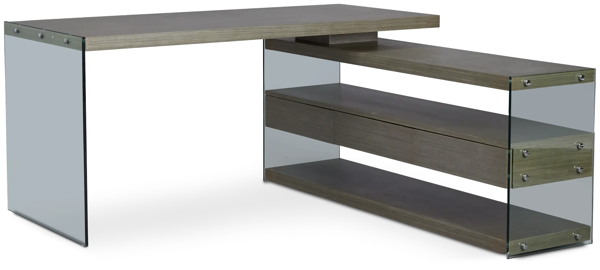 Olympia Gray Large L Desk Olympia Gray Large L Desk