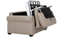 Lincoln Taupe Lthr/vinyl Memory Foam Sleeper