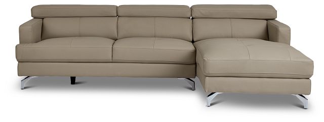 Marquez Taupe Micro Right Chaise Sectional (6)