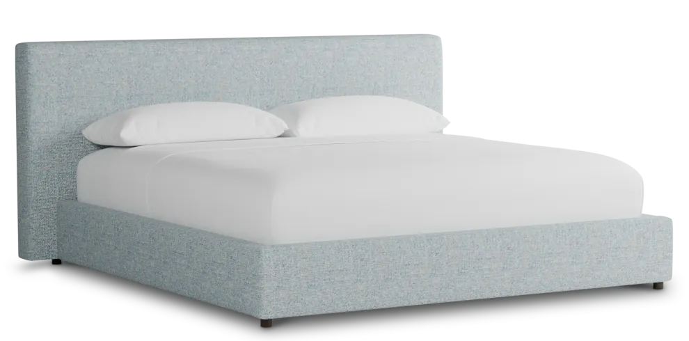 Grayton Natural Beauty Light Blue 44" Upholstered Platform Bed